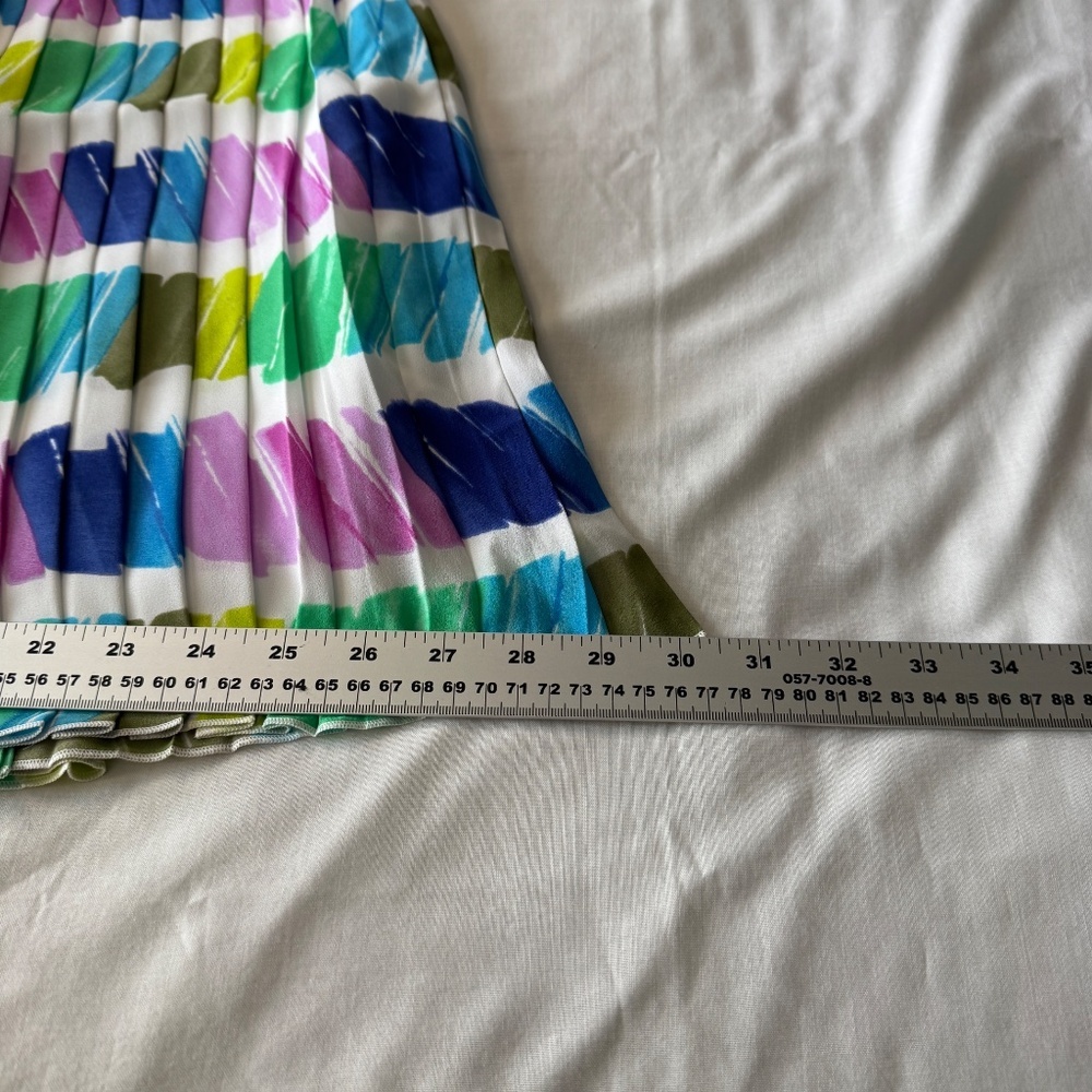 Lord & Taylor 424 Fifth Women's 8 Accordion Pleated Rainbow Skirt Festival Artsy - Picture 13 of 14